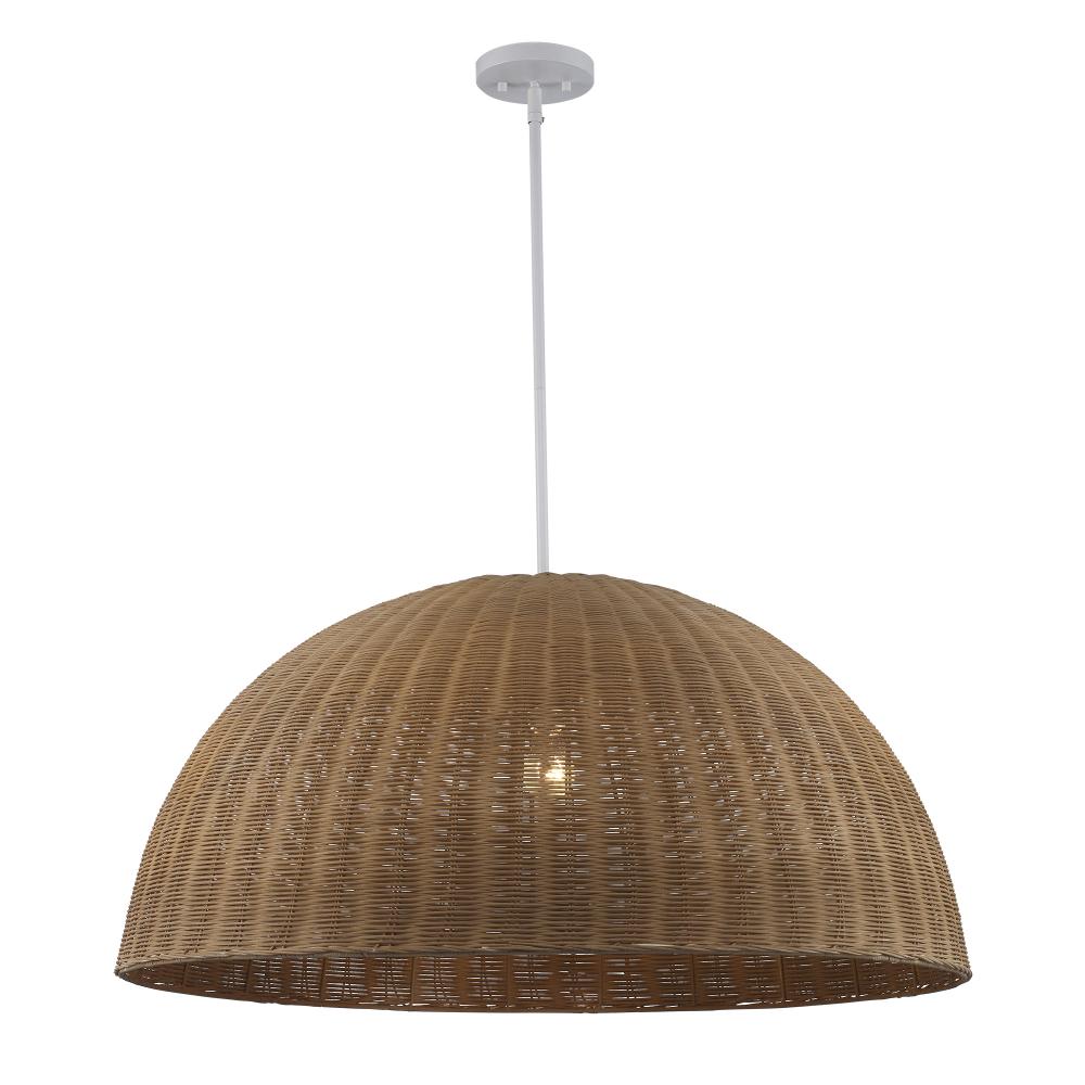 1LT PENDANT 33.5" ROUND MESH-W
