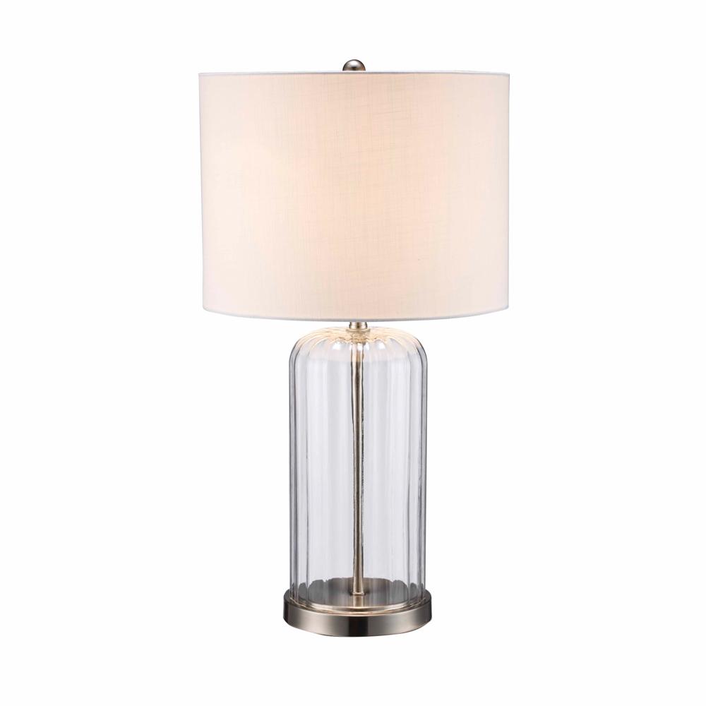 1LT TABLE LAMP-CLEAR CYLINDER
