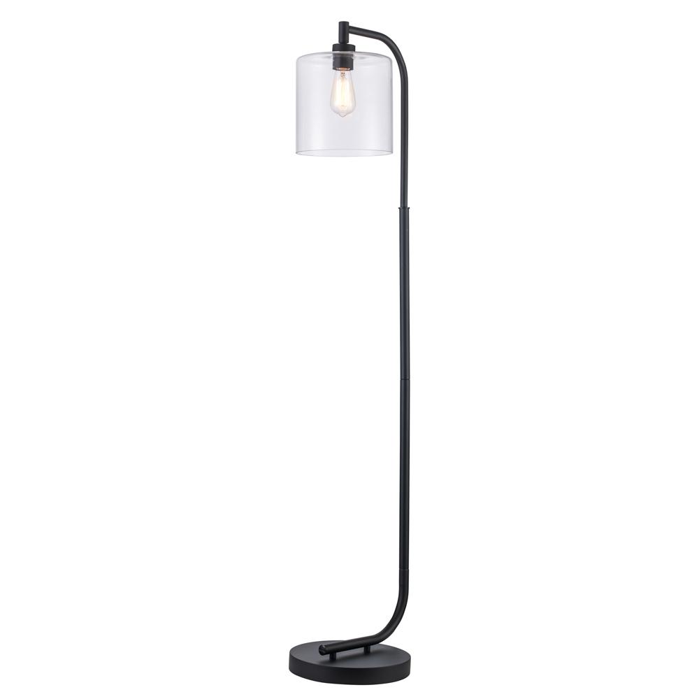 1LT FLOOR LAMP-MODERN CLEAR GL