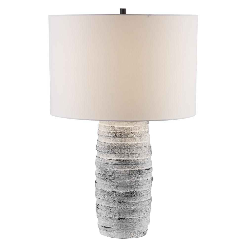 TABLE LAMP GRAY STONE-WH
