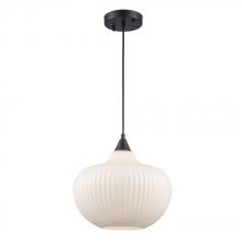 Trans Globe 16181 AG - 1LT PENDANT-12" WHITE JADE GLA