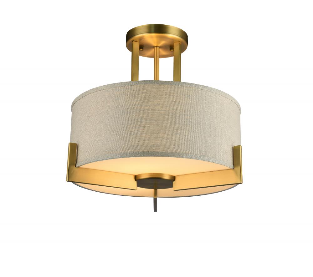 Flush Mount Antique Brass