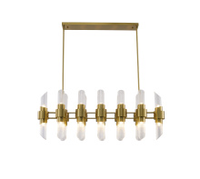 Bethel International MU133C45BR - Satin Brass Chandelier