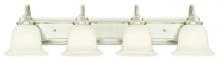 Westinghouse 6301900 - 4 Light Wall Fixture Brushed Nickel Finish White Opal Glass