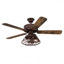 Westinghouse 74001B00 - 48 in. Barnwood Finish Reversible Blades Cage Shade Smart WiFi Technology