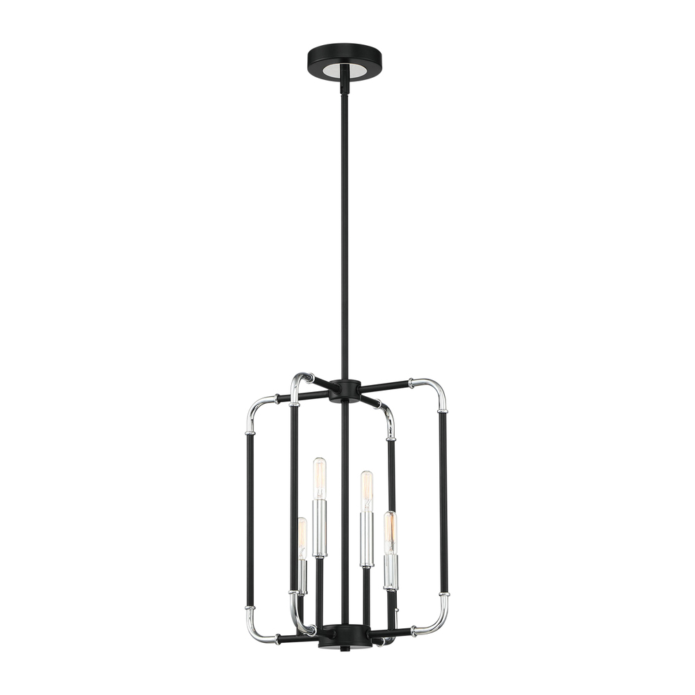 PERCY,CHANDELIER,4LT,CHR/BLK