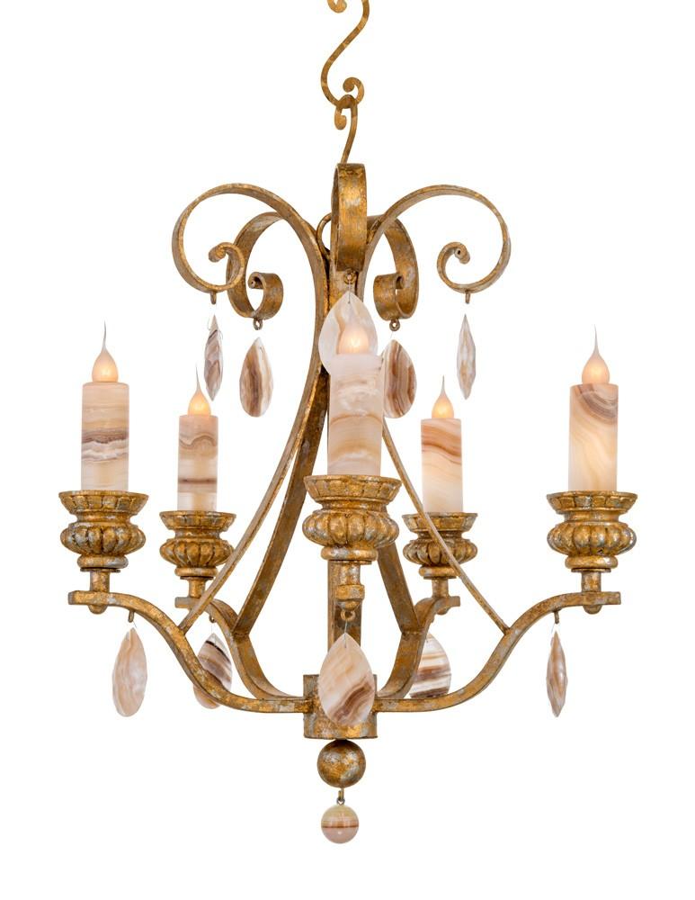 Elegante 5 Light Chandelier Large