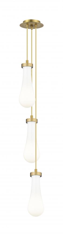 Owego - 3 Light - 7 inch - Brushed Brushed Brass - Multi Pendant