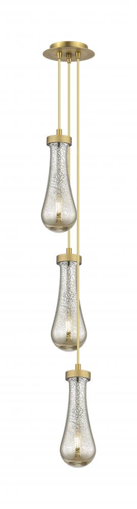 Owego - 3 Light - 7 inch - Brushed Brushed Brass - Multi Pendant