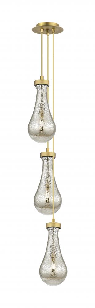 Owego - 3 Light - 7 inch - Brushed Brass - Multi Pendant
