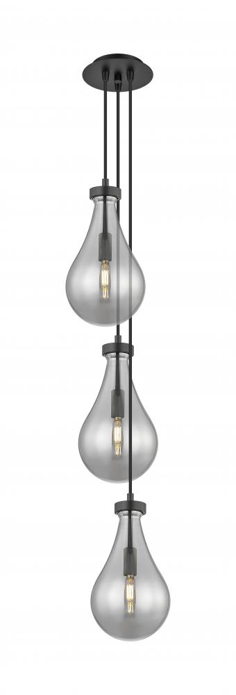 Owego - 3 Light - 7 inch - Matte Black - Multi Pendant
