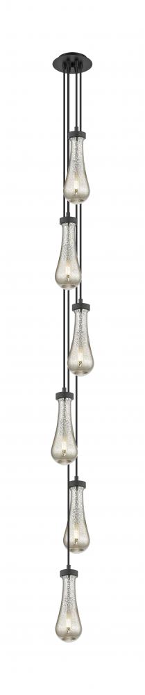 Owego - 6 Light - 7 inch - Brushed Matte Black - Multi Pendant