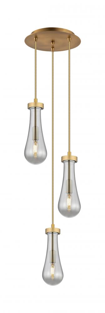 Owego - 3 Light - 13 inch - Brushed Brass - Multi Pendant