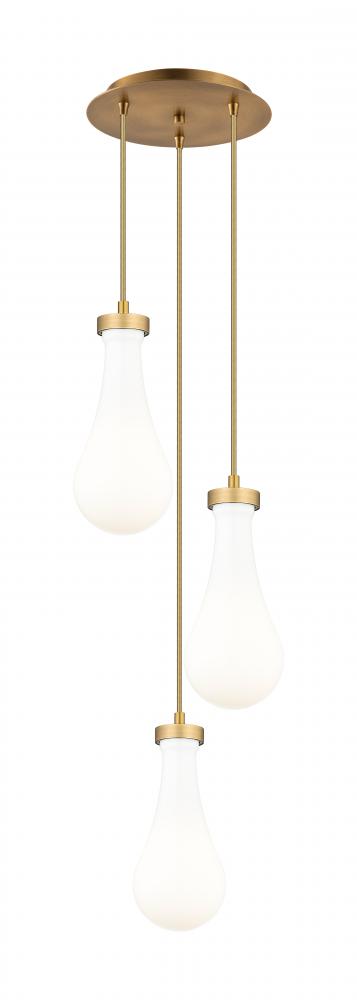 Owego - 3 Light - 13 inch - Brushed Brass - Multi Pendant