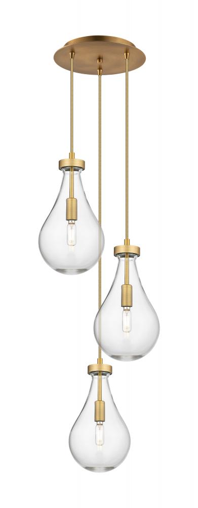 Owego - 3 Light - 13 inch - Brushed Brass - Multi Pendant