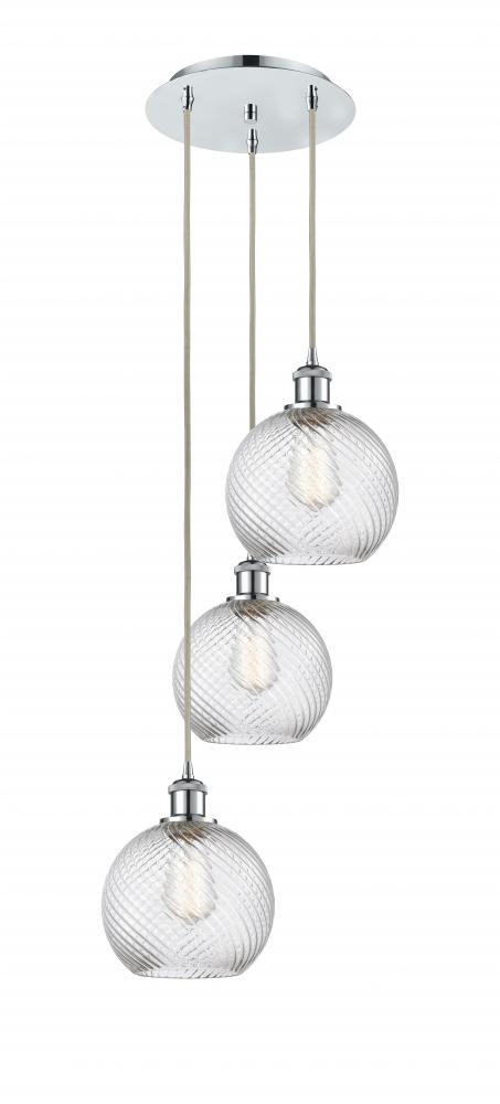 Athens Twisted Swirl 3 Light 18 inch Multi-Pendant