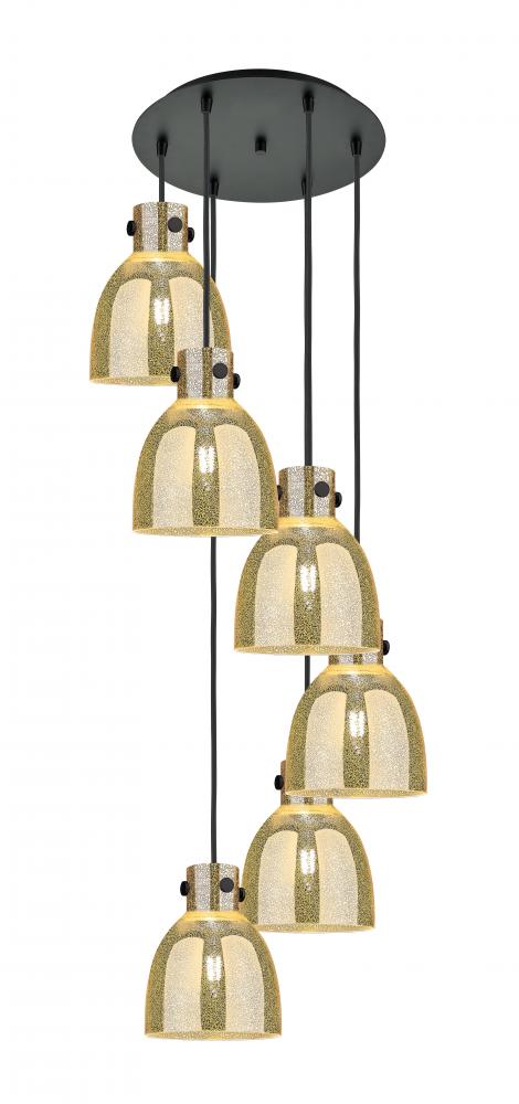 Newton Bell - 6 Light - 19 inch - Matte Black - Multi Pendant