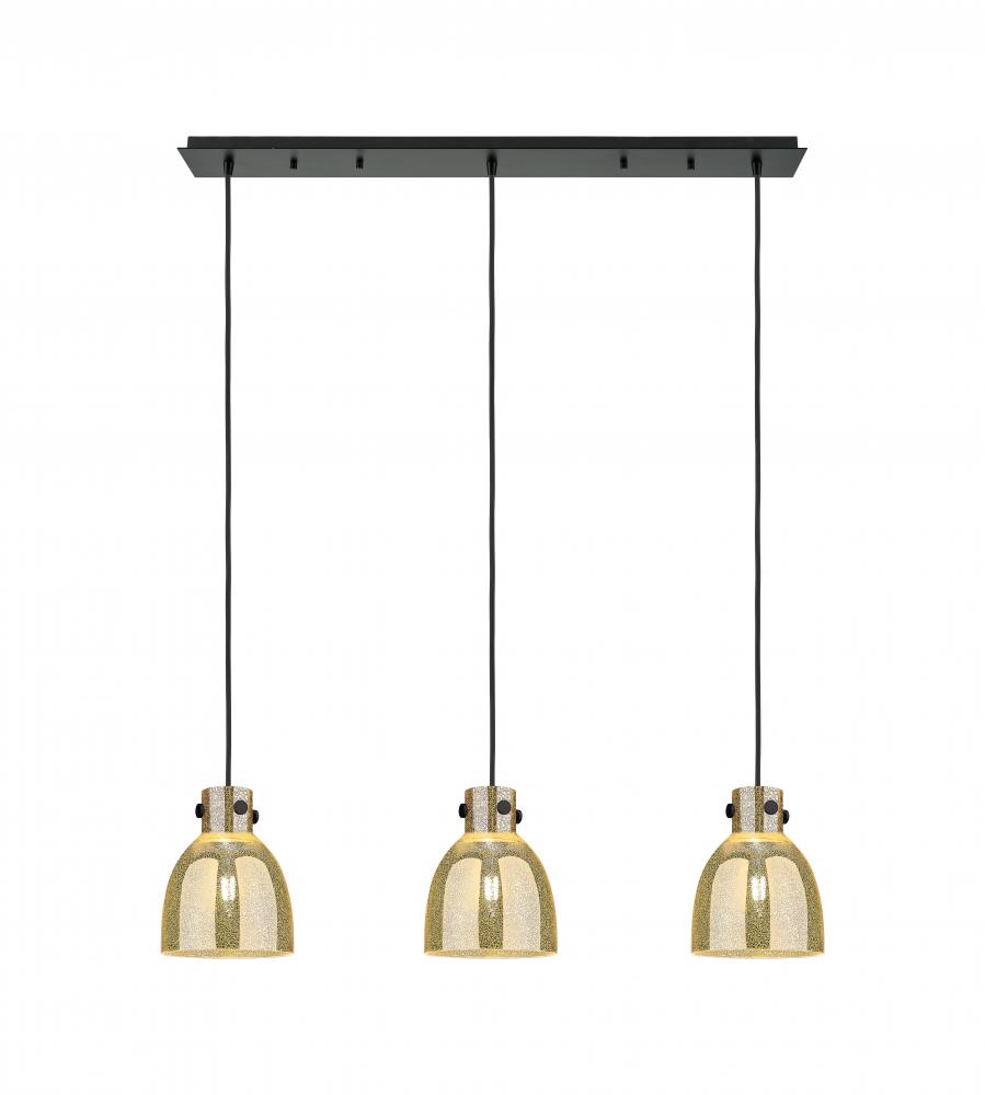 Newton Bell - 3 Light - 40 inch - Matte Black - Linear Pendant