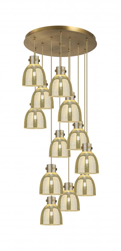 Newton Bell - 12 Light - 27 inch - Brushed Brass - Multi Pendant