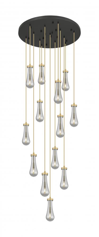Owego - 13 Light - 32 inch - Brushed Brass - Multi Pendant