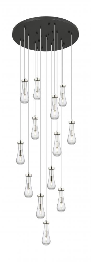 Owego - 13 Light - 32 inch - Brushed Polished Nickel - Multi Pendant