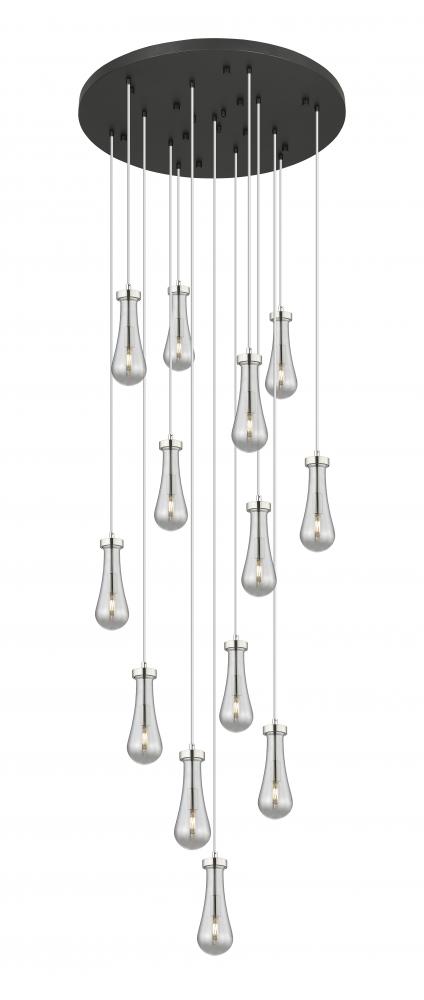 Owego - 13 Light - 32 inch - Polished Nickel - Multi Pendant