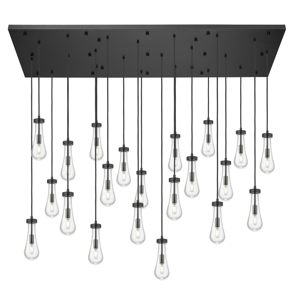 Owego - 21 Light - 71 inch - Matte Black - Multi Pendant
