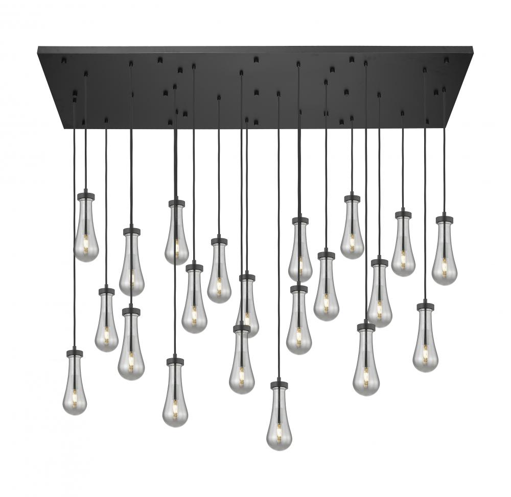 Owego - 21 Light - 71 inch - Matte Black - Multi Pendant