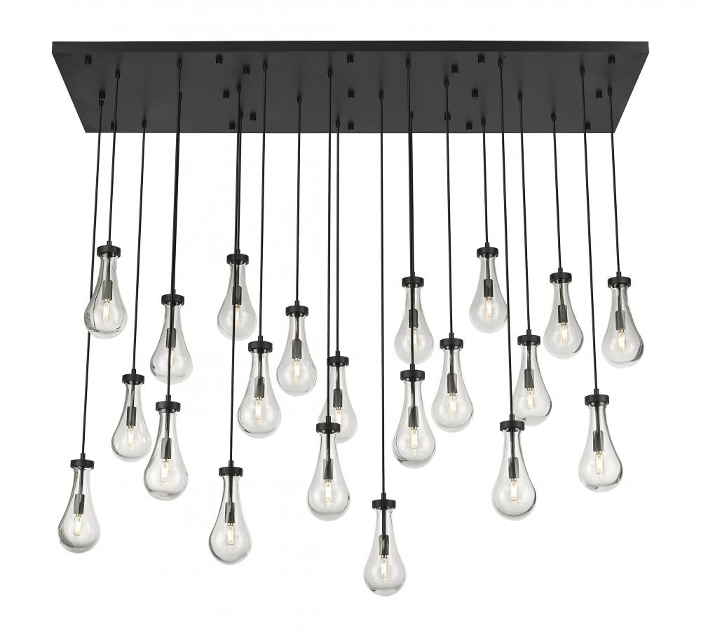 Owego - 21 Light - 71 inch - Matte Black - Multi Pendant