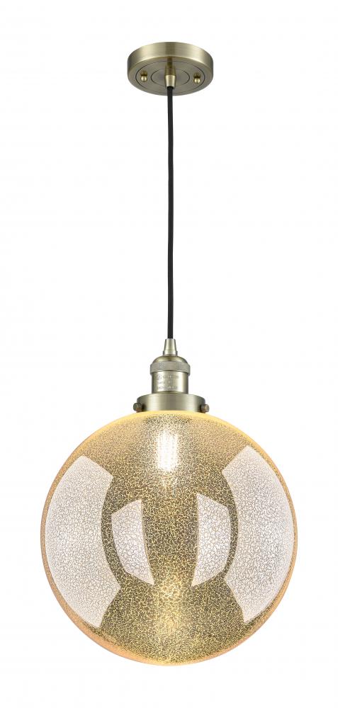 Beacon - 1 Light - 10 inch - Antique Brass - Cord hung - Mini Pendant