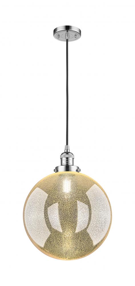 Beacon - 1 Light - 12 inch - Polished Chrome - Cord hung - Mini Pendant