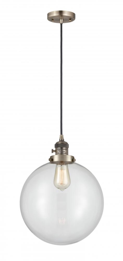 Beacon - 1 Light - 12 inch - Antique Brass - Cord hung - Mini Pendant