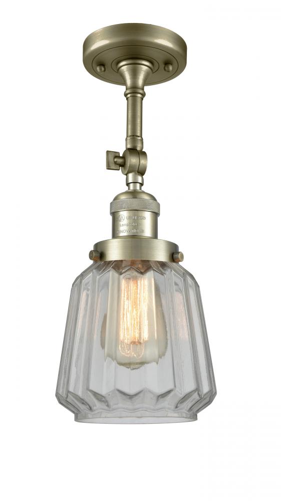 Chatham - 1 Light - 7 inch - Antique Brass - Adjustable Semi-Flush Mount