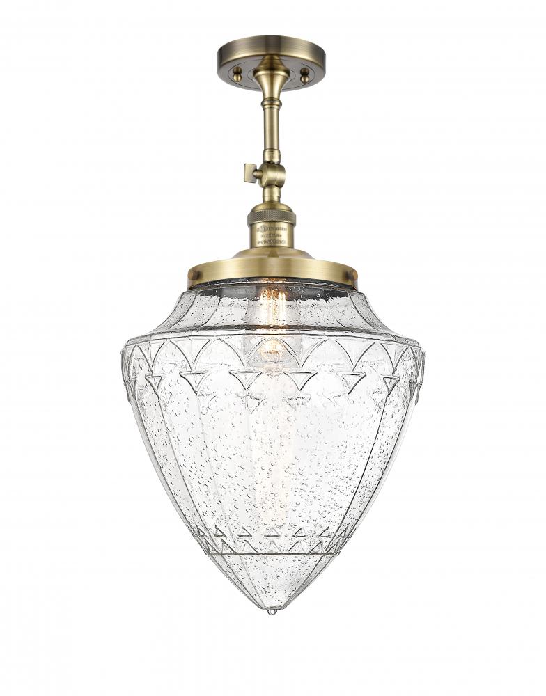 Beacon - 1 Light - 12 inch - Antique Brass - Adjustable Semi-Flush Mount