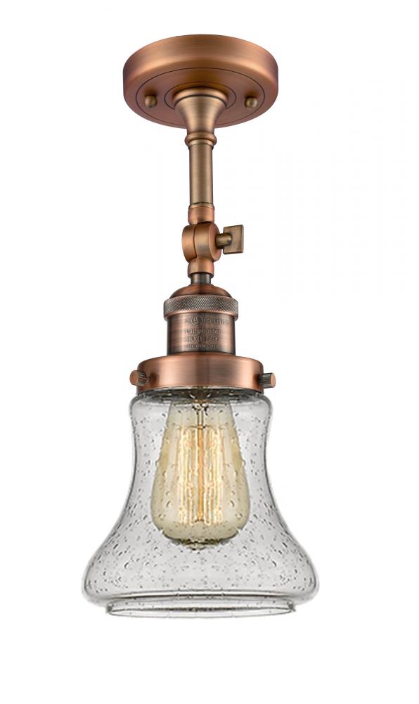 Bellmont - 1 Light - 6 inch - Antique Copper - Adjustable Semi-Flush Mount