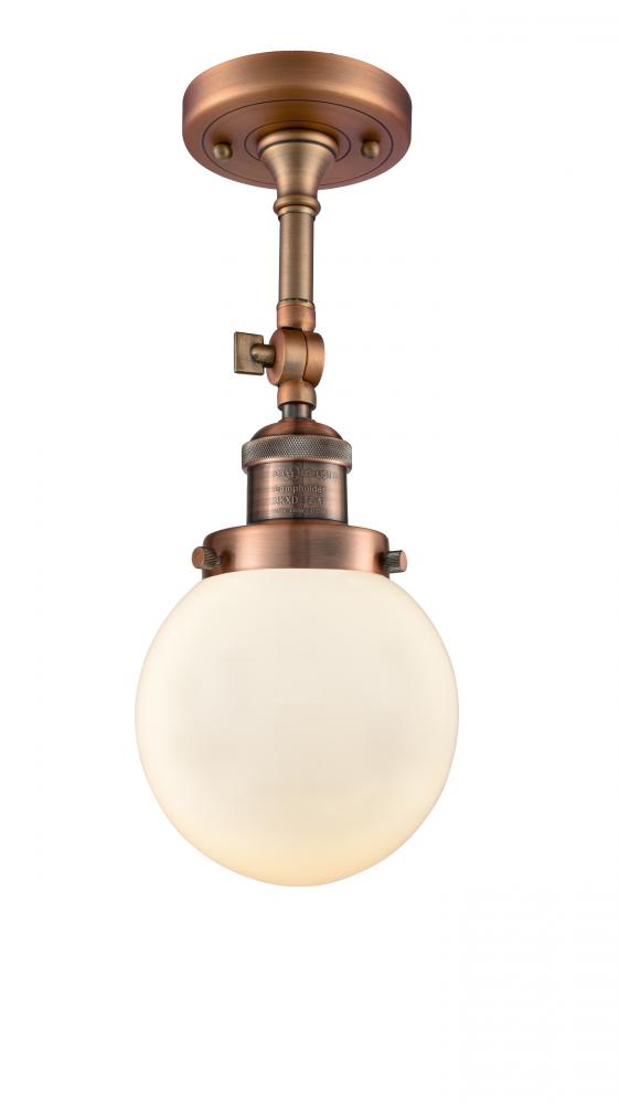 Beacon - 1 Light - 6 inch - Antique Copper - Adjustable Semi-Flush Mount