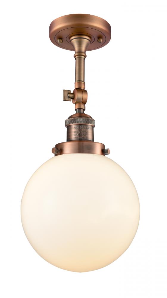 Beacon - 1 Light - 8 inch - Antique Copper - Adjustable Semi-Flush Mount