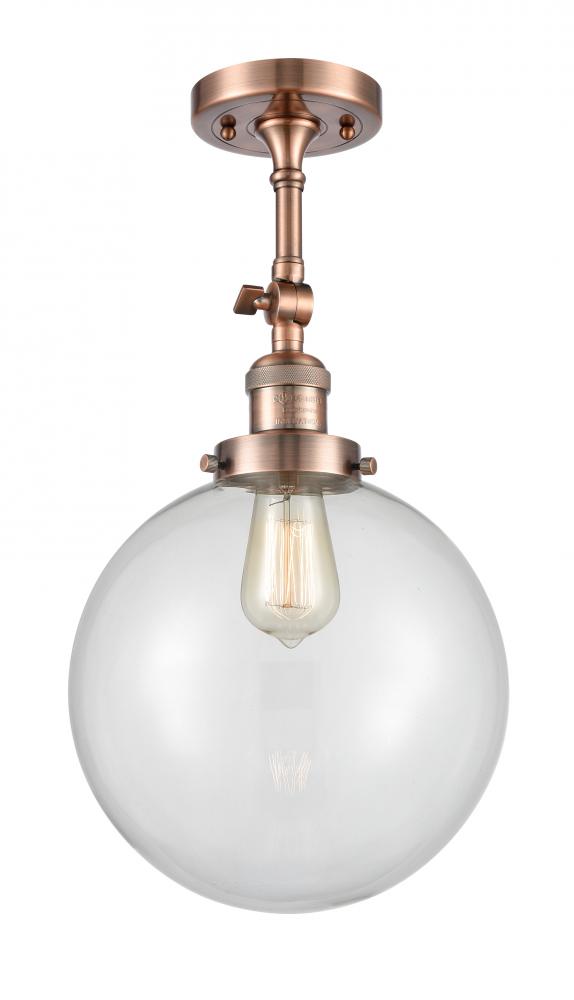 Beacon - 1 Light - 10 inch - Antique Copper - Adjustable Semi-Flush Mount