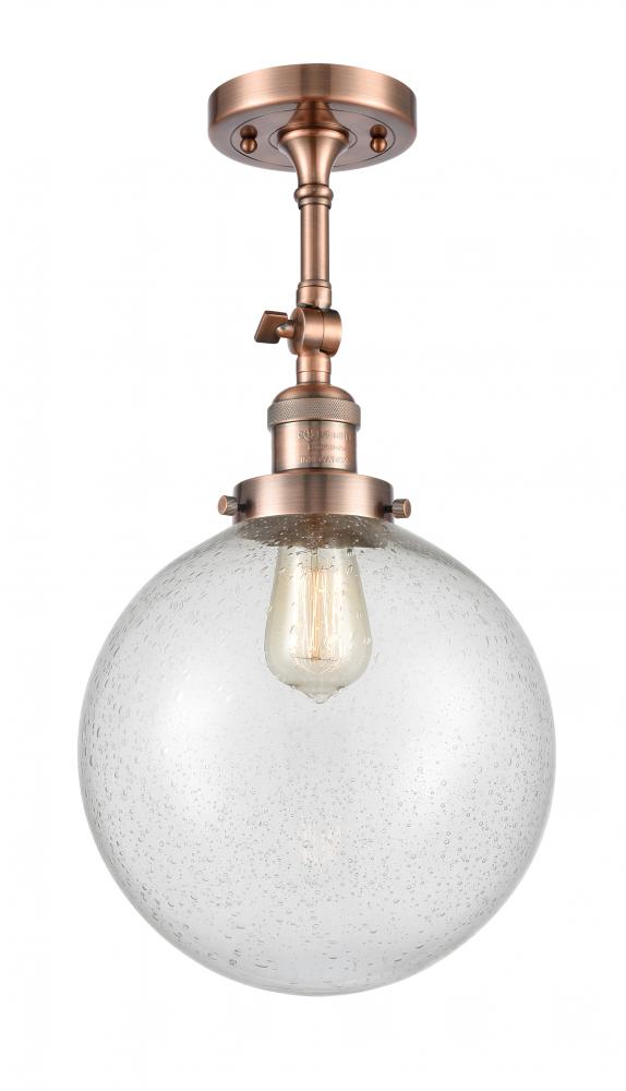 Beacon - 1 Light - 10 inch - Antique Copper - Adjustable Semi-Flush Mount