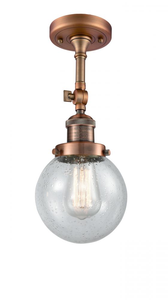 Beacon - 1 Light - 6 inch - Antique Copper - Adjustable Semi-Flush Mount