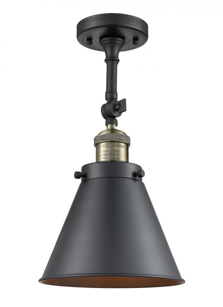 Appalachian - 1 Light - 8 inch - Black Antique Brass - Adjustable Semi-Flush Mount