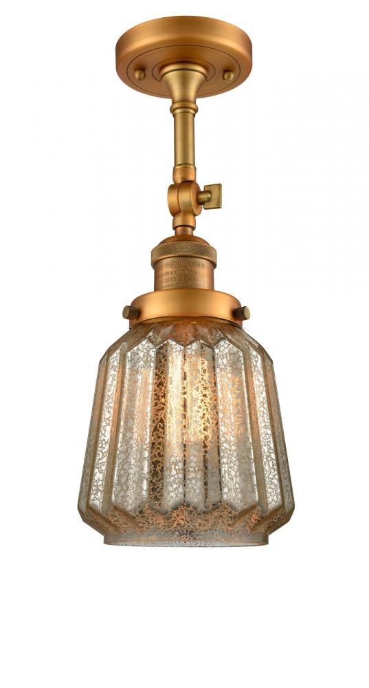 Chatham - 1 Light - 7 inch - Brushed Brass - Adjustable Semi-Flush Mount