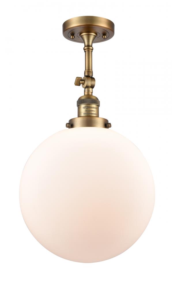 Beacon - 1 Light - 12 inch - Brushed Brass - Adjustable Semi-Flush Mount