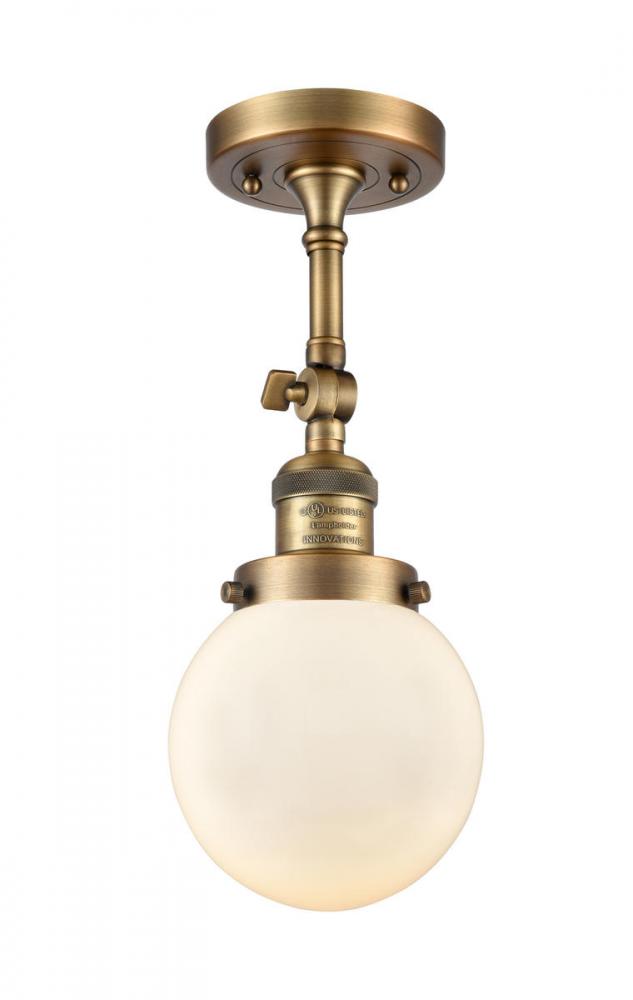 Beacon - 1 Light - 6 inch - Brushed Brass - Adjustable Semi-Flush Mount