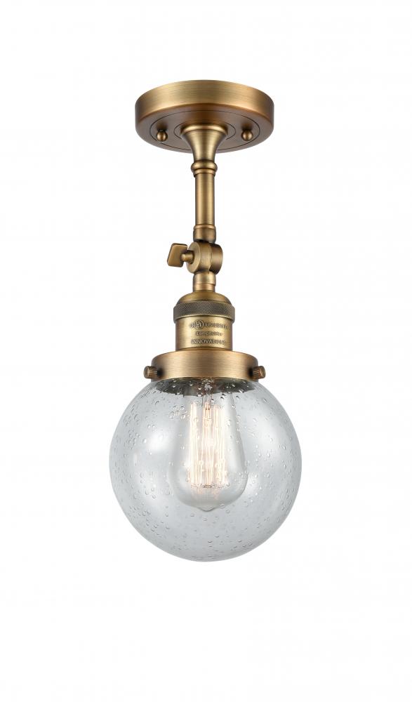 Beacon - 1 Light - 6 inch - Brushed Brass - Adjustable Semi-Flush Mount