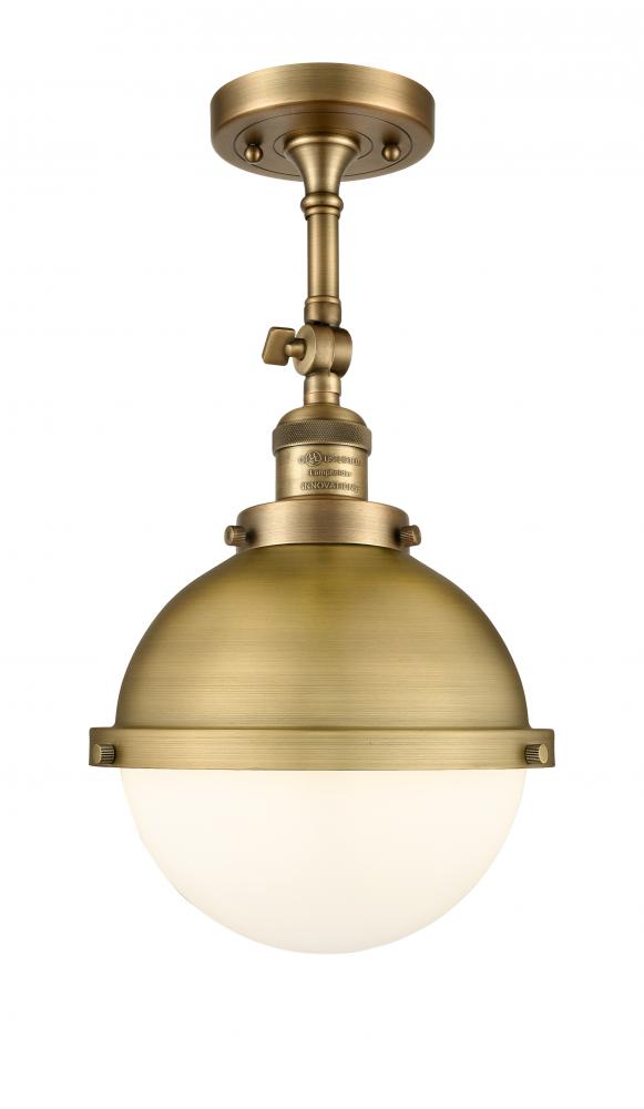 Hampden - 1 Light - 9 inch - Brushed Brass - Adjustable Semi-Flush Mount