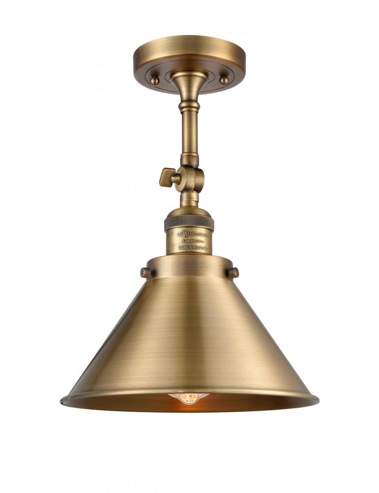 Briarcliff - 1 Light - 10 inch - Brushed Brass - Adjustable Semi-Flush Mount