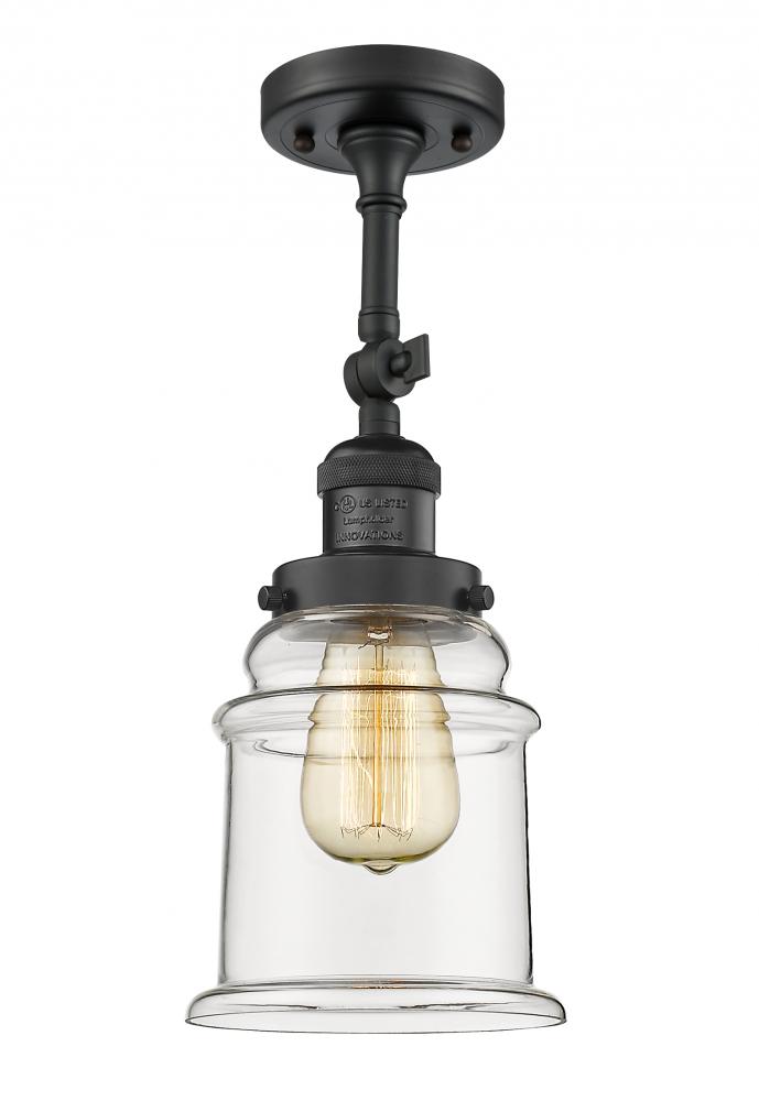 Canton - 1 Light - 6 inch - Matte Black - Adjustable Semi-Flush Mount