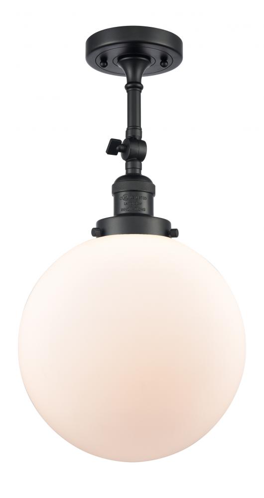Beacon - 1 Light - 10 inch - Matte Black - Adjustable Semi-Flush Mount