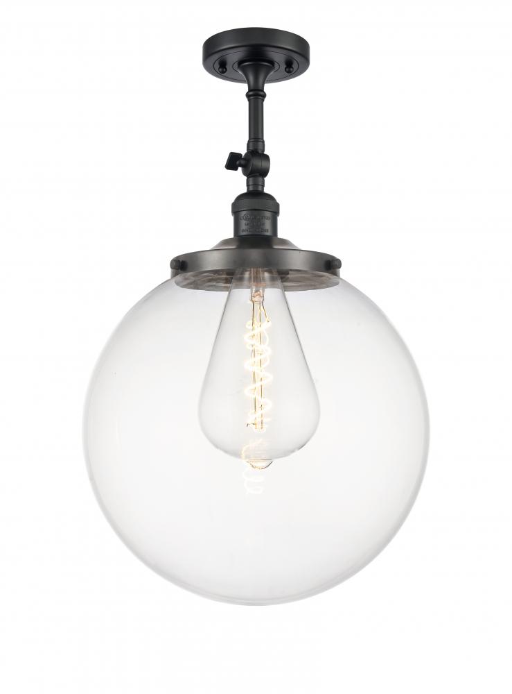 Beacon - 1 Light - 14 inch - Matte Black - Adjustable Semi-Flush Mount